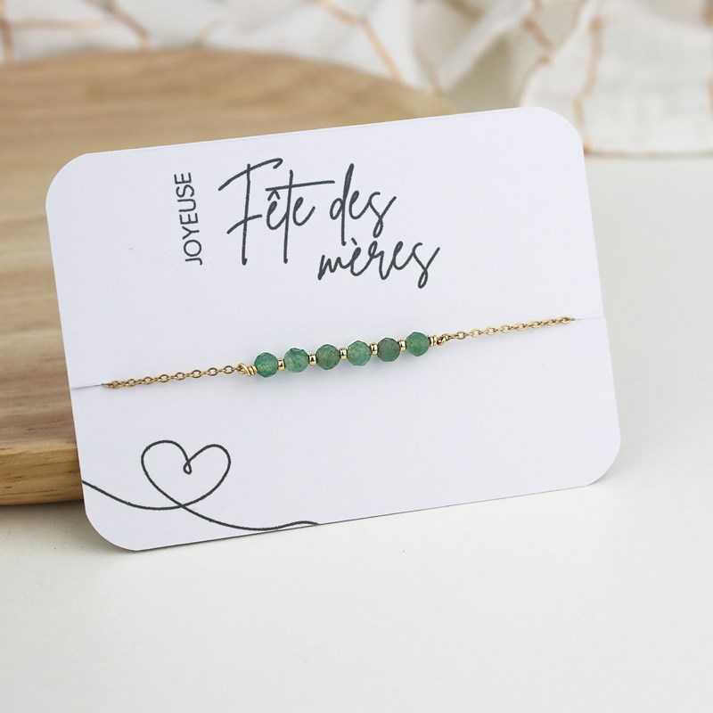 Minalis Bijoux - Bracelet cadeau pour maman aventurine