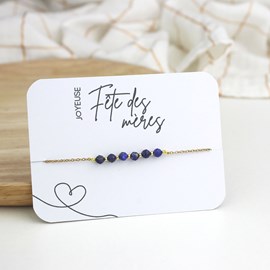 Bracelet fête des mères lapis lazuli