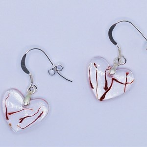 Boucle d'oreilles argent 925ème 'coeur'