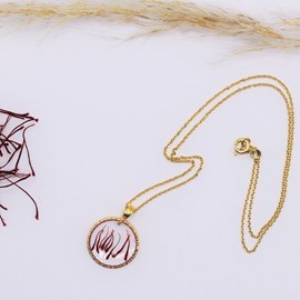 Collier plaqué or rond diamanté