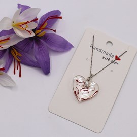 Collier forme coeur en argent 925ème