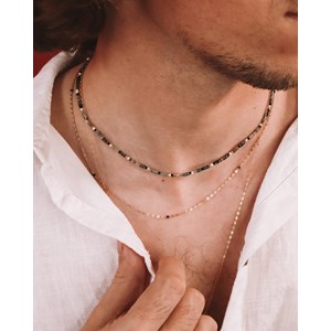 Collier - yézidis vert - or