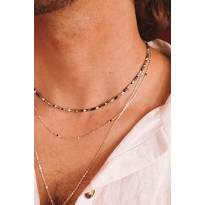 Collier - yézidis vert - argent