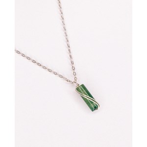 Collier - azéris vert - argent