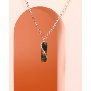 Collier - azéris vert - argent