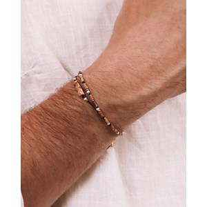 Bracelet - oudis marron - or