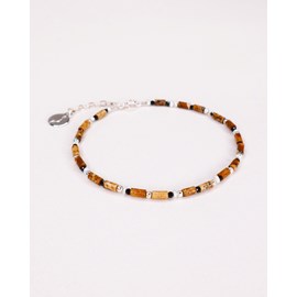 Bracelet - oudis marron - argent