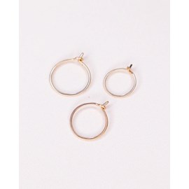 Coffret 3 créoles - or