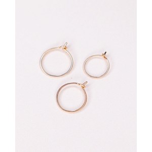 Coffret 3 créoles - or