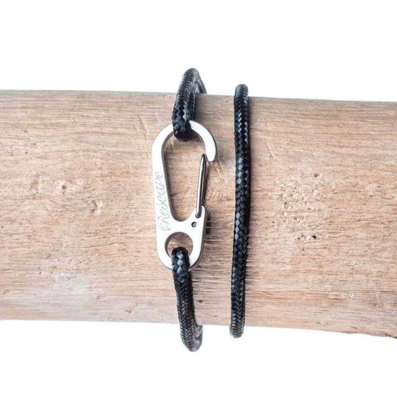 Rescapé France - Bracelet aiguille d'arves mousqueton