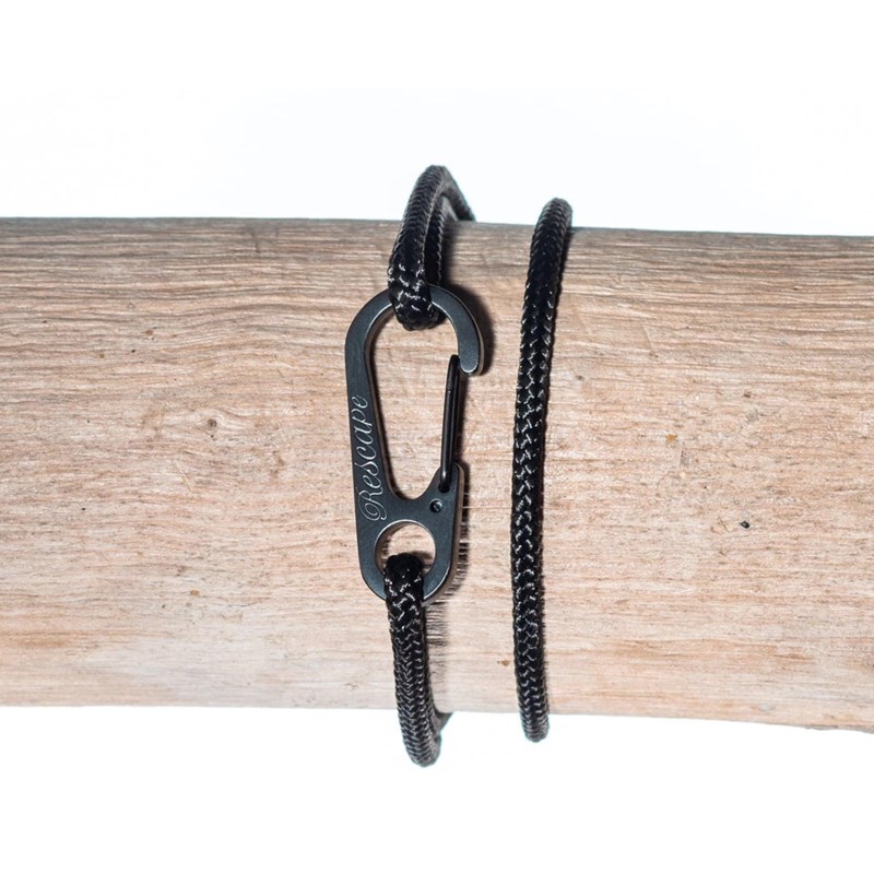 Rescapé France - Bracelet le roc d'enfer mousqueton noir