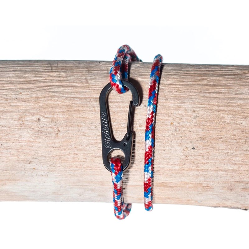 Rescapé France - Bracelet le mont blanc mousqueton noir