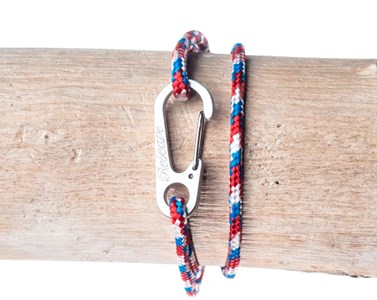 Bracelet le mont blanc mousqueton gris