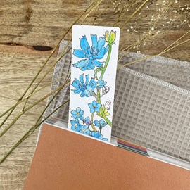 Marque-page ensemencé à planter - bleu