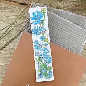Marque-page ensemencé à planter - bleu