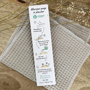 Marque-page ensemencé à planter - bleu