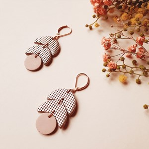 Boucles d'oreilles calder rose