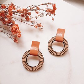 Boucles d'oreilles lollipops melon