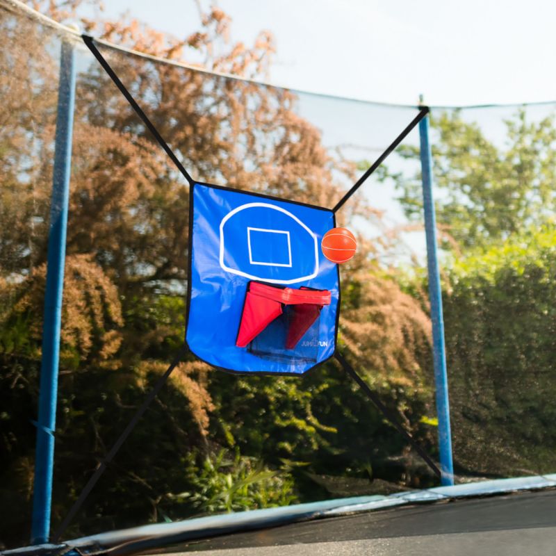 Panier de basket-ball et ballon pour trampoline d'extérieur