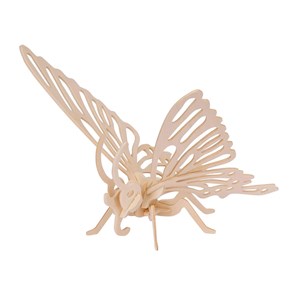 Puzzle 3d en bois - modèle papillon