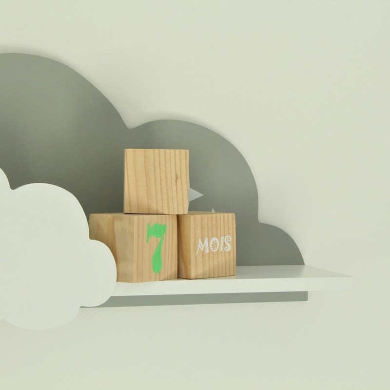 Bib et Bob - Cubes étapes en bois pour bébé vert