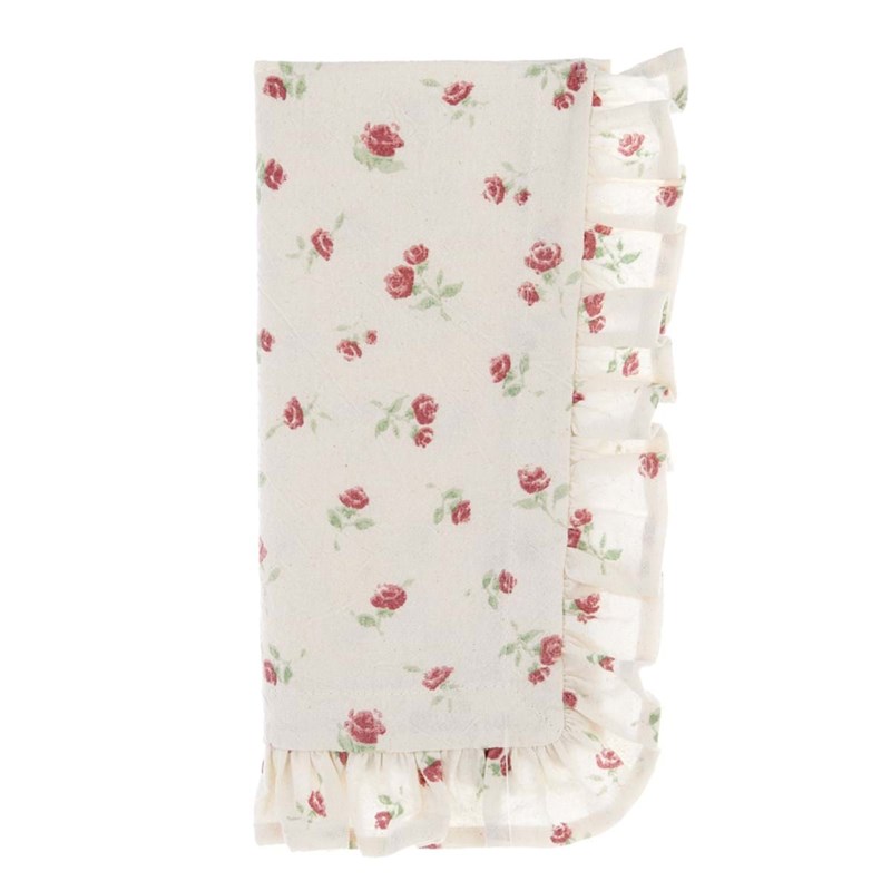 Blanc Mariclo - Set 2 serviettes en coton rouge