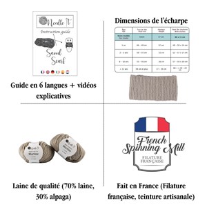 Kit tricot tour de cou ecru