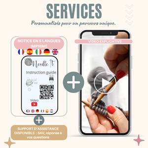 Kit tricot tour de cou rose