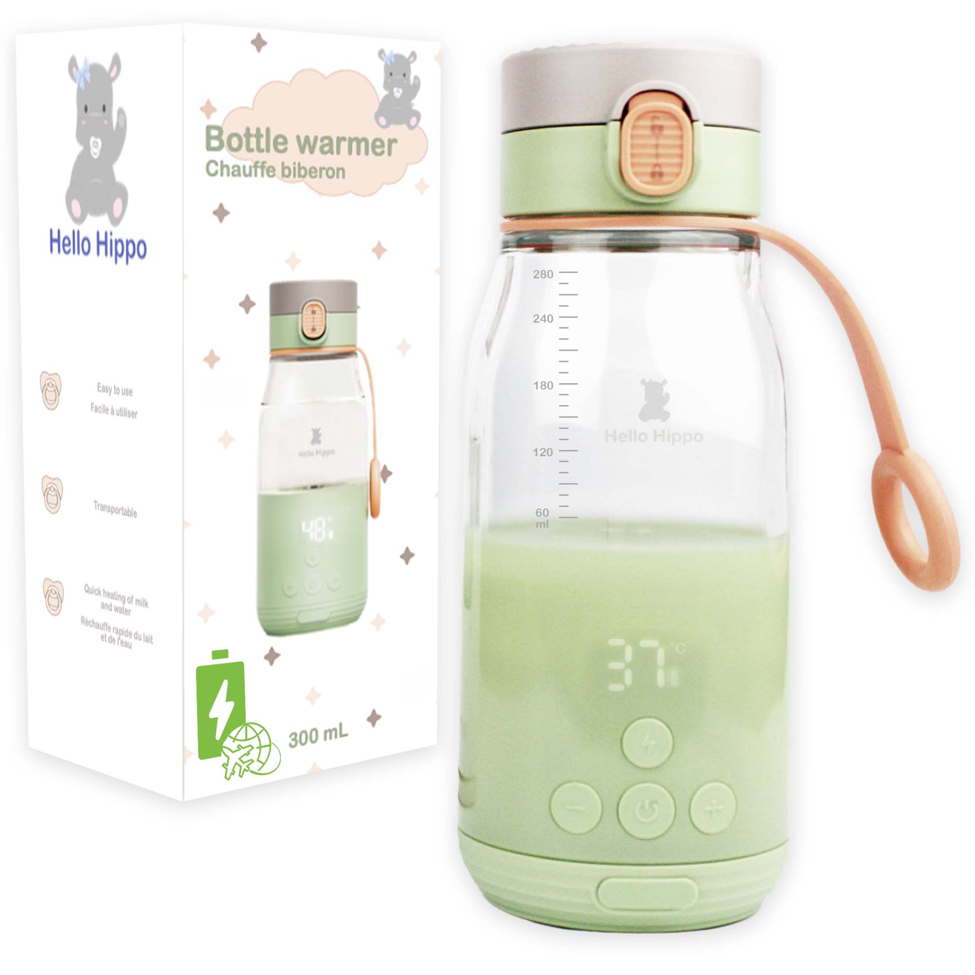 Chauffe-eau portable rechargeable pour le lait maternisé, le lait
