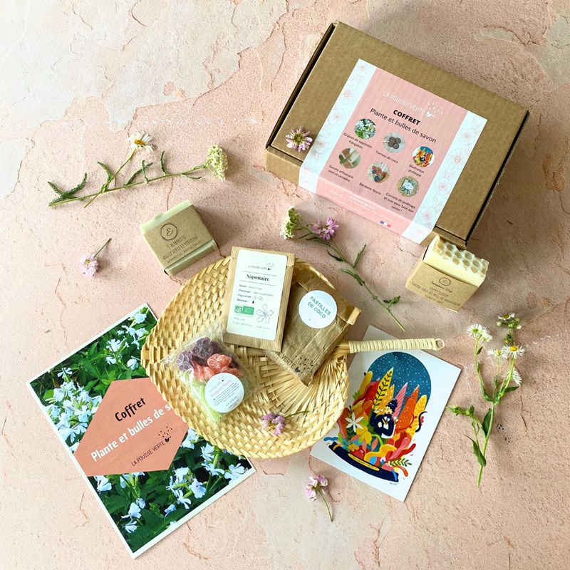 La Pousse Verte - Coffret jardinage diy savon graines