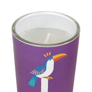 Bougies pot verre jungle x4