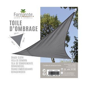 Voile d'ombrage 3x3x3 m anthracite