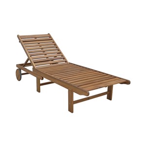 Lot de 2 bains de soleil en acacia fi...