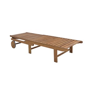 Lot de 2 bains de soleil en acacia fi...