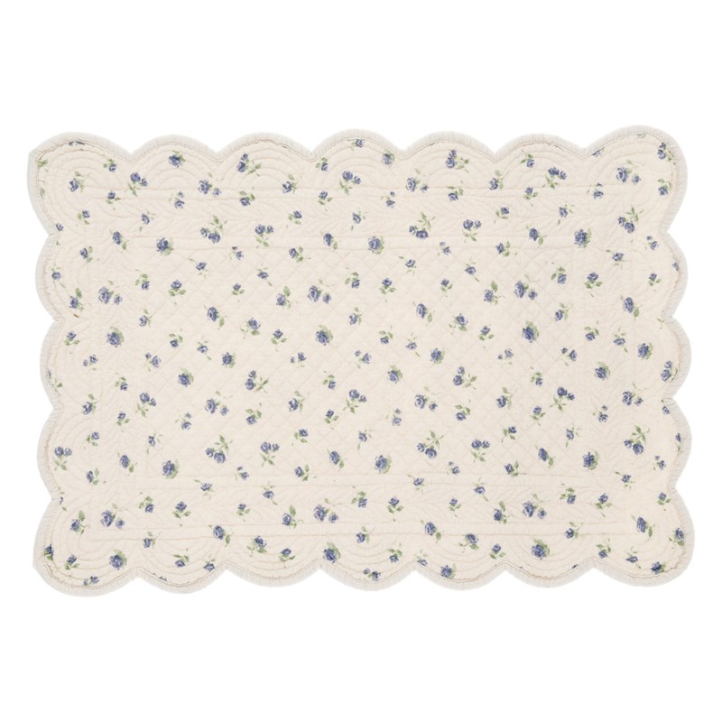 Blanc Mariclo - Set de table fleurs zara bleu