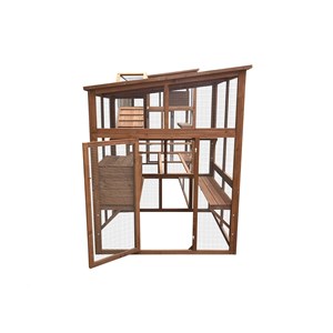 Parc à chats ludique en bois