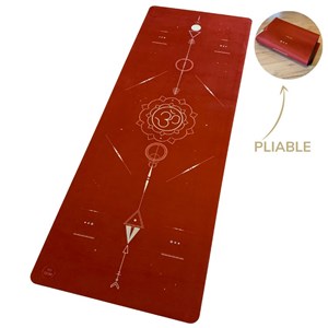 Tapis de yoga de voyage om fraise
