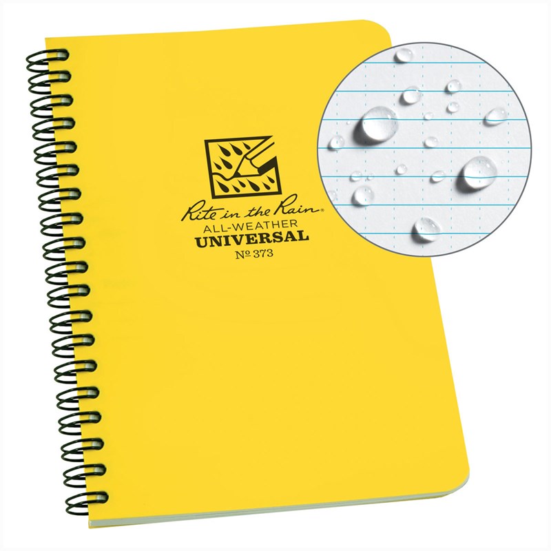 Carnet étanches tout temps 12x18 cm