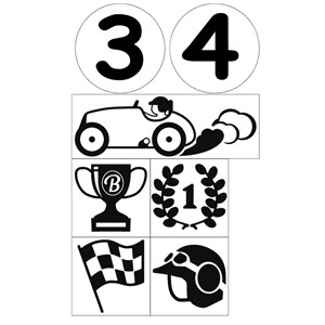 Planche de stickers - déco voitures