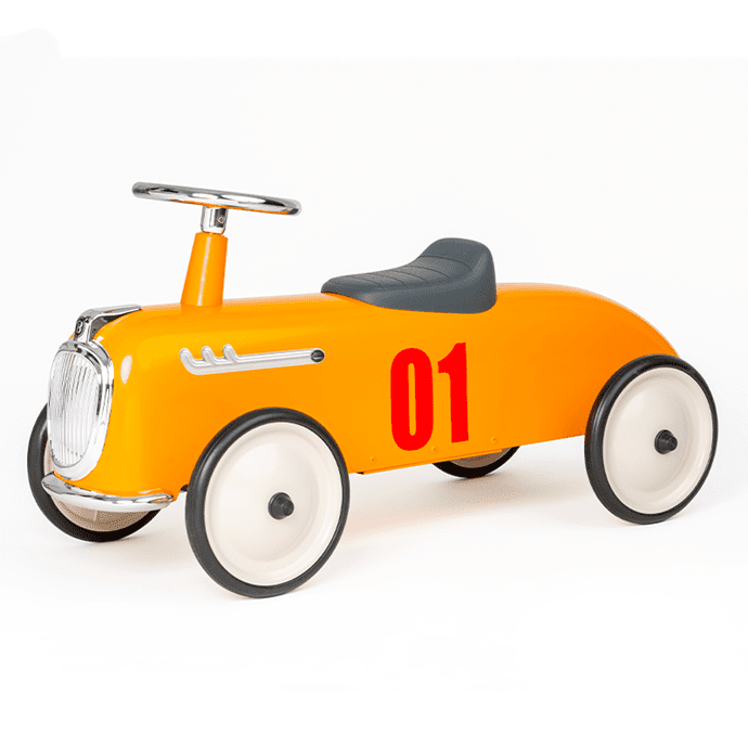 Porteur voiture vintage en métal orange - Vilac - Idéal pour les enfants de  18 mois à 2 ans orange - Vilac