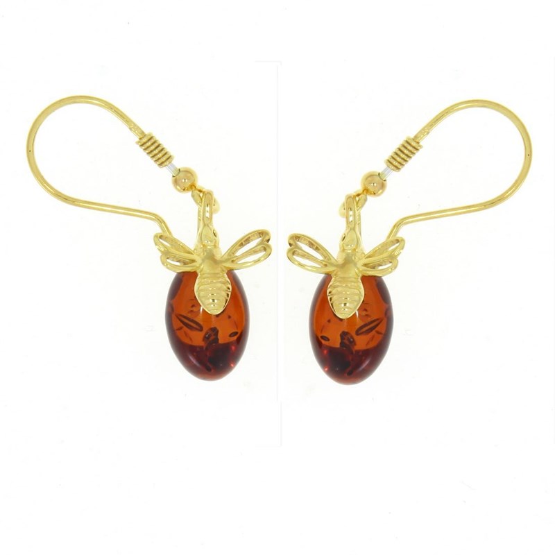 Cocoonme - Boucles d'oreilles abeille en ambre