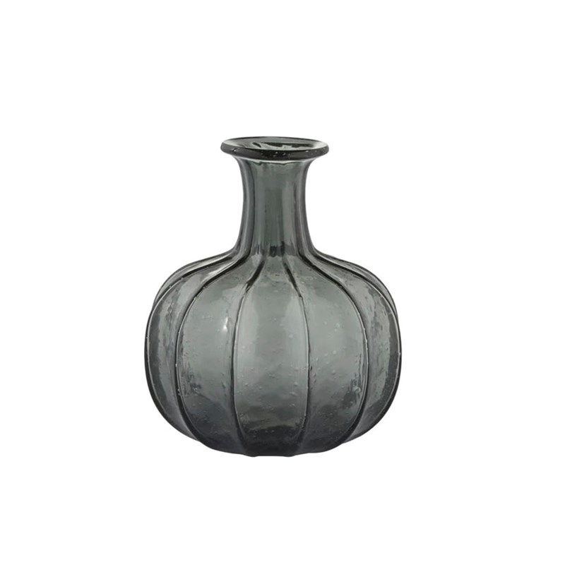 Lene Bjerre - Vase en verre gris h21