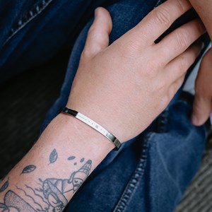 Bracelet homme jonc - zodiaque cancer