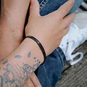 Bracelet homme jonc - zodiaque cancer