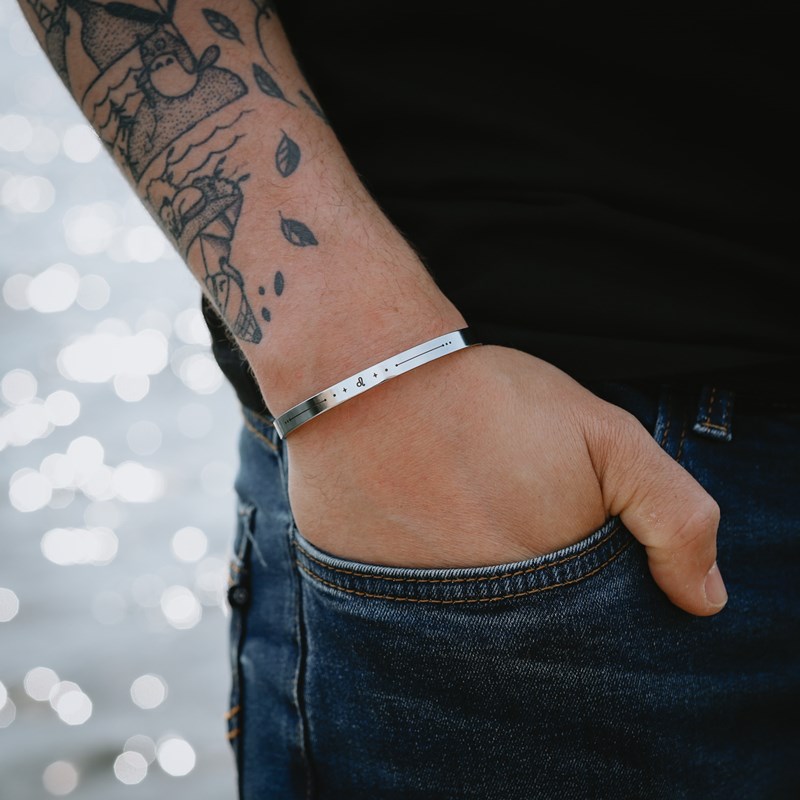 Monzémaré - Bracelet zodiaque homme lion jonc astro