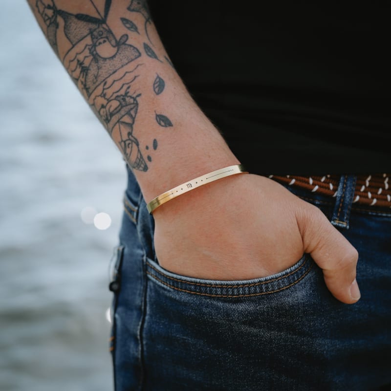 Monzémaré - Bracelet homme vierge jonc zodiaque