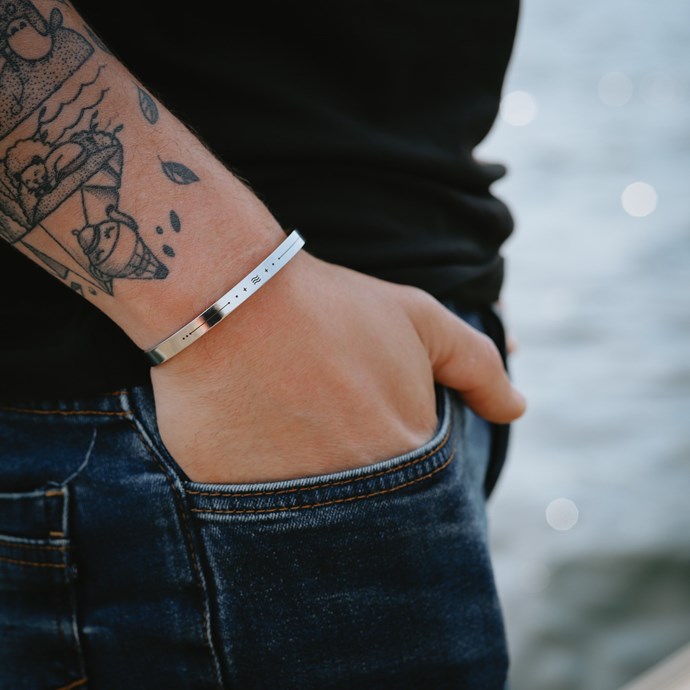 Bracelet Homme Zense Verseau - Perles Onyx Noir - Éritable, Zodiaque ZB0391