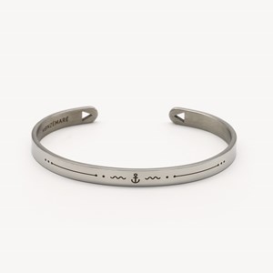 Bracelet jonc homme ancre marine breton