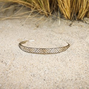 Bracelet jonc homme - vague japonaise