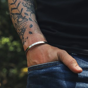 Bracelet jonc homme cycle-phase de lune